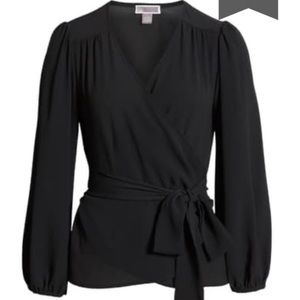 NWT Chelsea 28 black wrap shirt XL